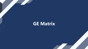 GE Matrix 사업 포트폴리오 전략 분석