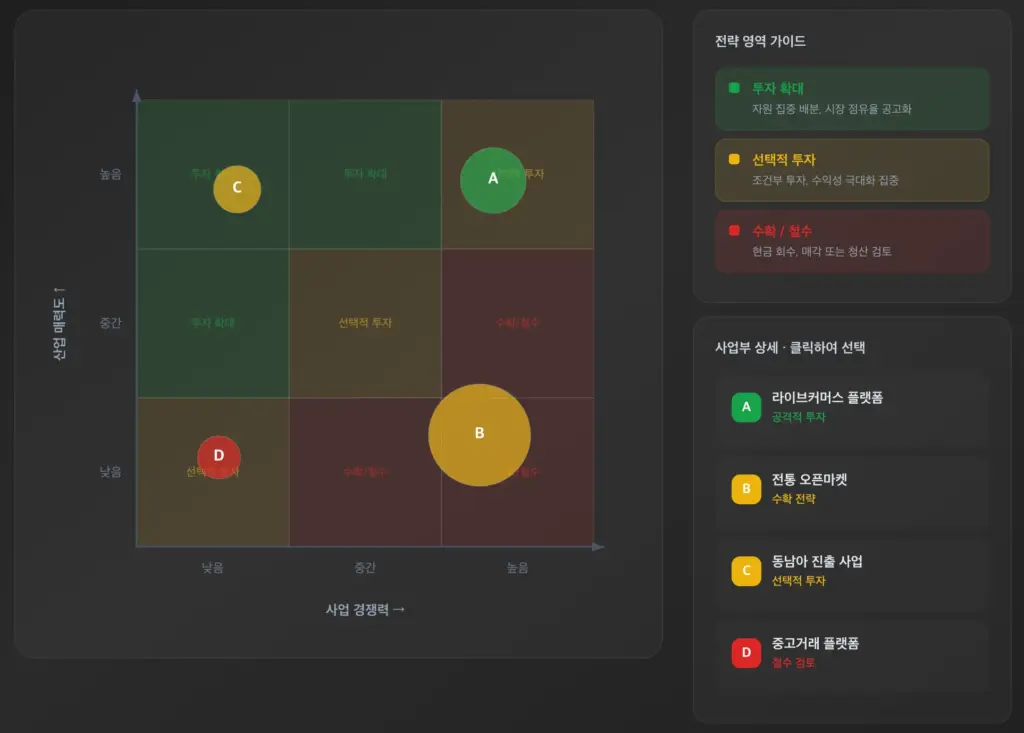 GE-Matrix-기반-포트폴리오-분석-가상-이커머스-기업-시나리오