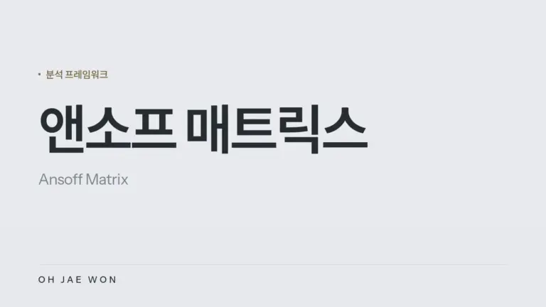 앤소프 매트릭스(Ansoff Matrix)