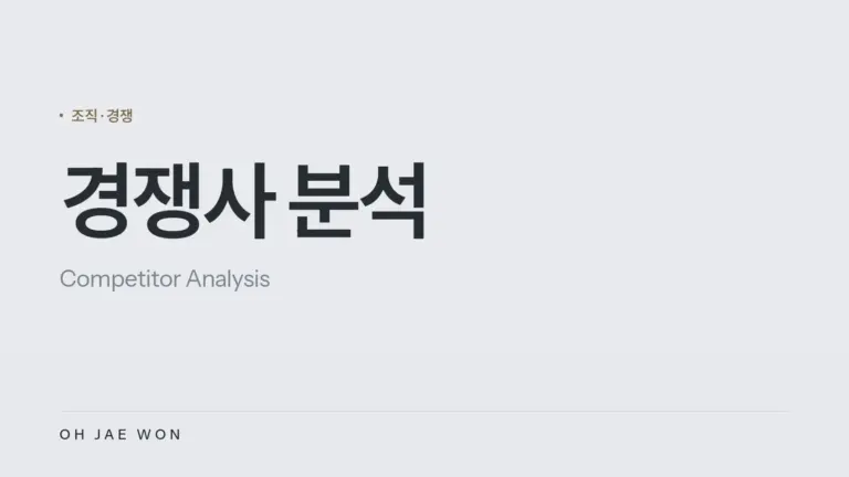 경쟁사 분석 (Competitor Analysis)