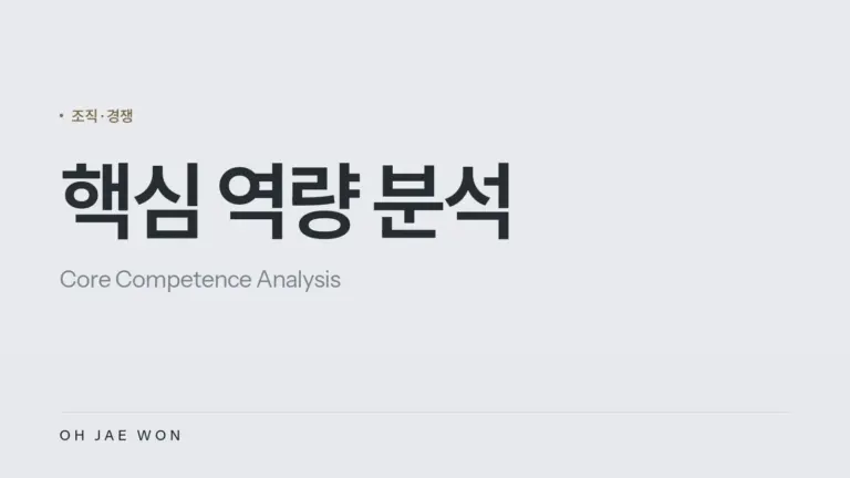 핵심 역량 분석