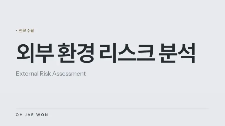 외부 환경 리스크 분석