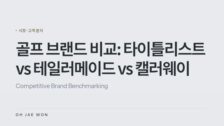 골프 브랜드 비교: 타이틀리스트 vs 테일러메이드 vs 캘러웨이