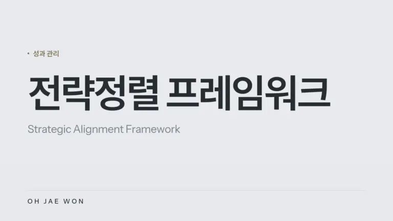 전략정렬 프레임워크