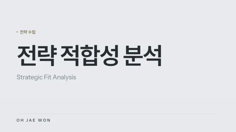 전략 적합성 분석